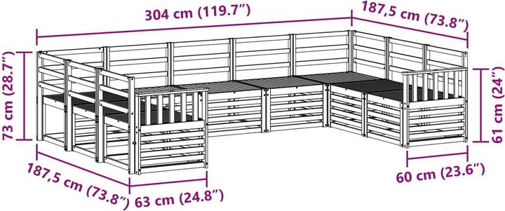 Produktbild vidaXL Outdoor-Sofa