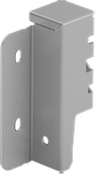 Actual product image Hettich Single rear panel connector ArciTech, silver (30 pcs.)