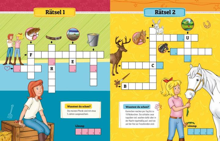 Produktbild Bibi & Tina Kreuzworträtsel für Lese-Anfänger (Deutsch, Schwager & Steinlein Verlag, 2023)