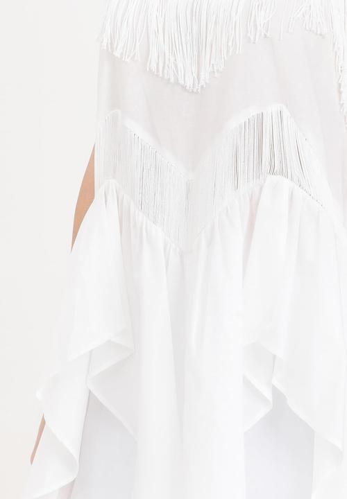 Actual product image Pinko Ailo Mousseline Top with Fringes (42)