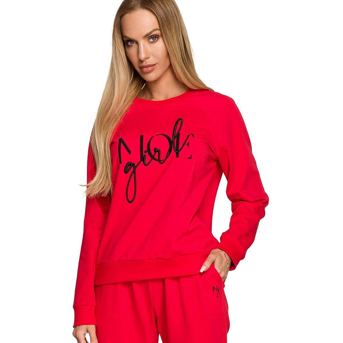 Made of Emotion, Damen, Pullover, Sweater Moe, Rot, (XL)