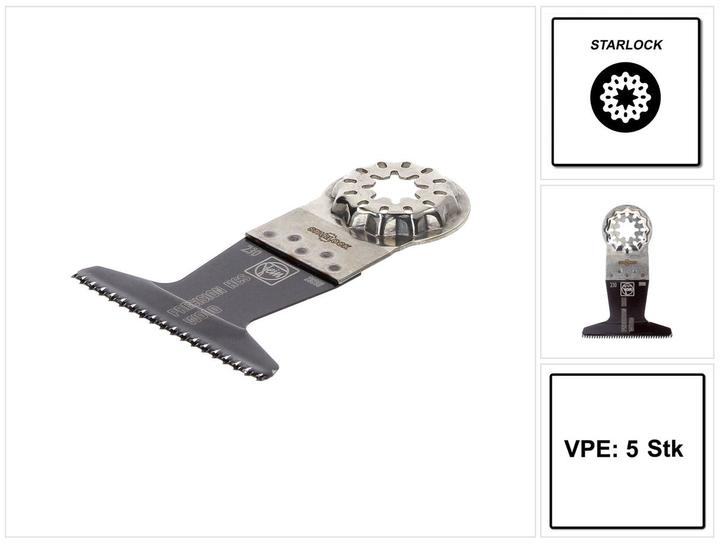 Productafbeelding Fein E-Cut Precision Starlock zaagblad 50 x 65 mm 5 stuks ( 63502230230 ) HCS staal