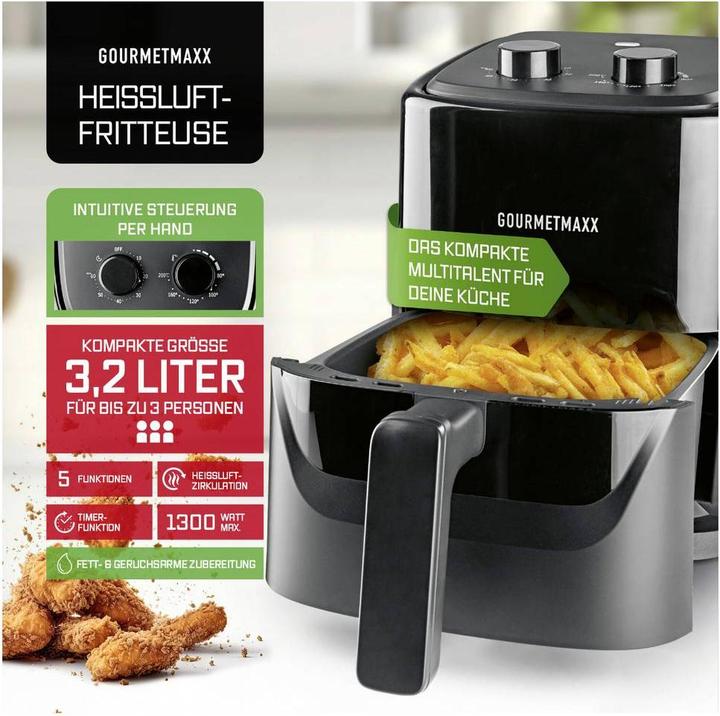 Actual product image Gourmetmaxx Hot Air Deep Fryer