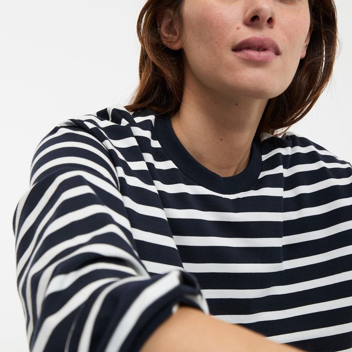 Produktbild La Redoute Collections Gestreiftes Langarmshirt mit rundem Ausschnitt (XL)