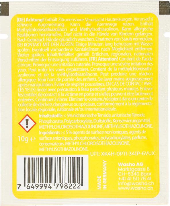 Nutritional values and ingredients Washo Surface cleaner plaster set