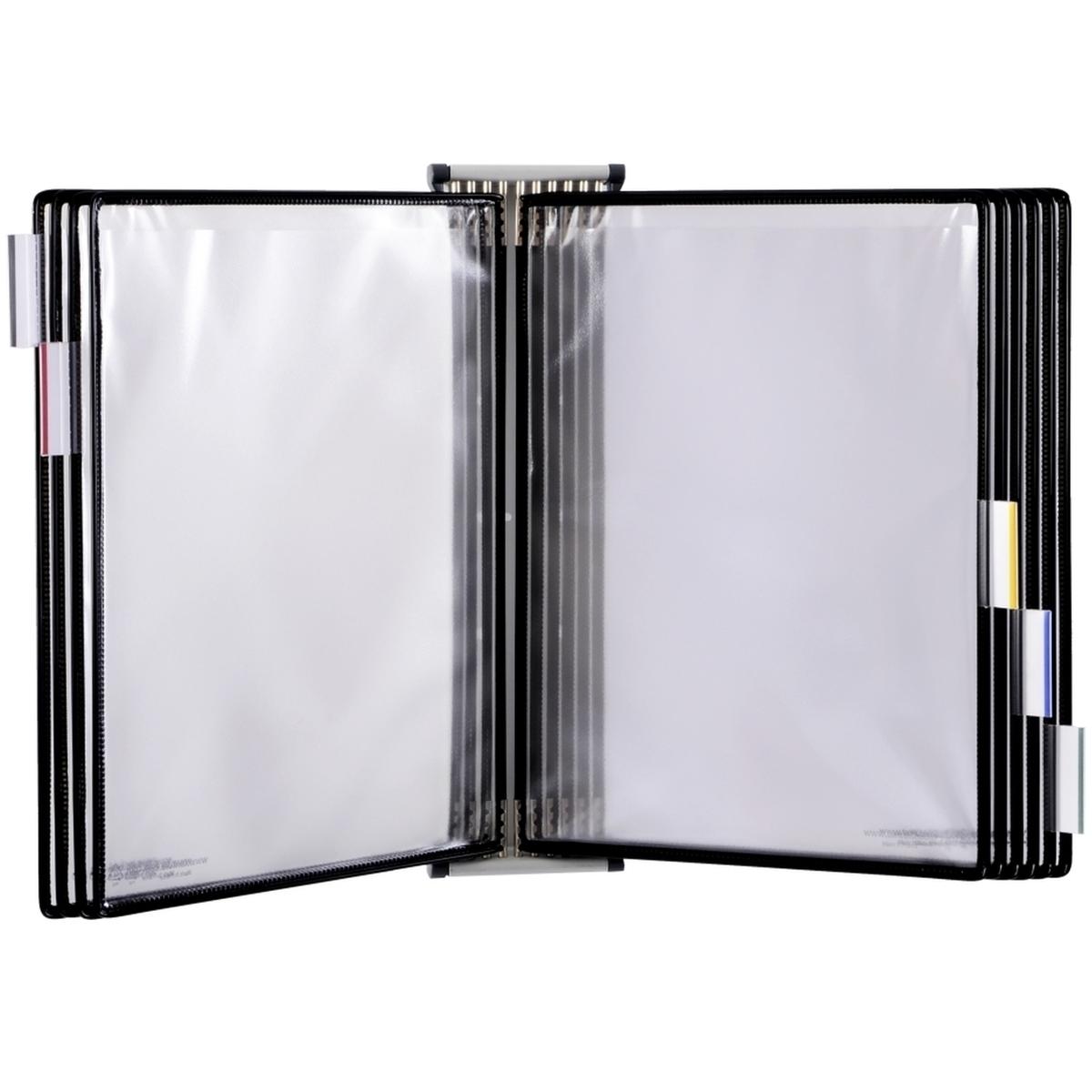Tarifold, Informationsschild, Wand-Sichttafelsystem 415107 DIN A5 schwarz mit 10 St. Sichttafeln