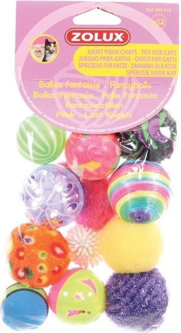 Produktbild Zolux Cat toys - set of 10 different 4 cm (Ballspielzeug Katze)