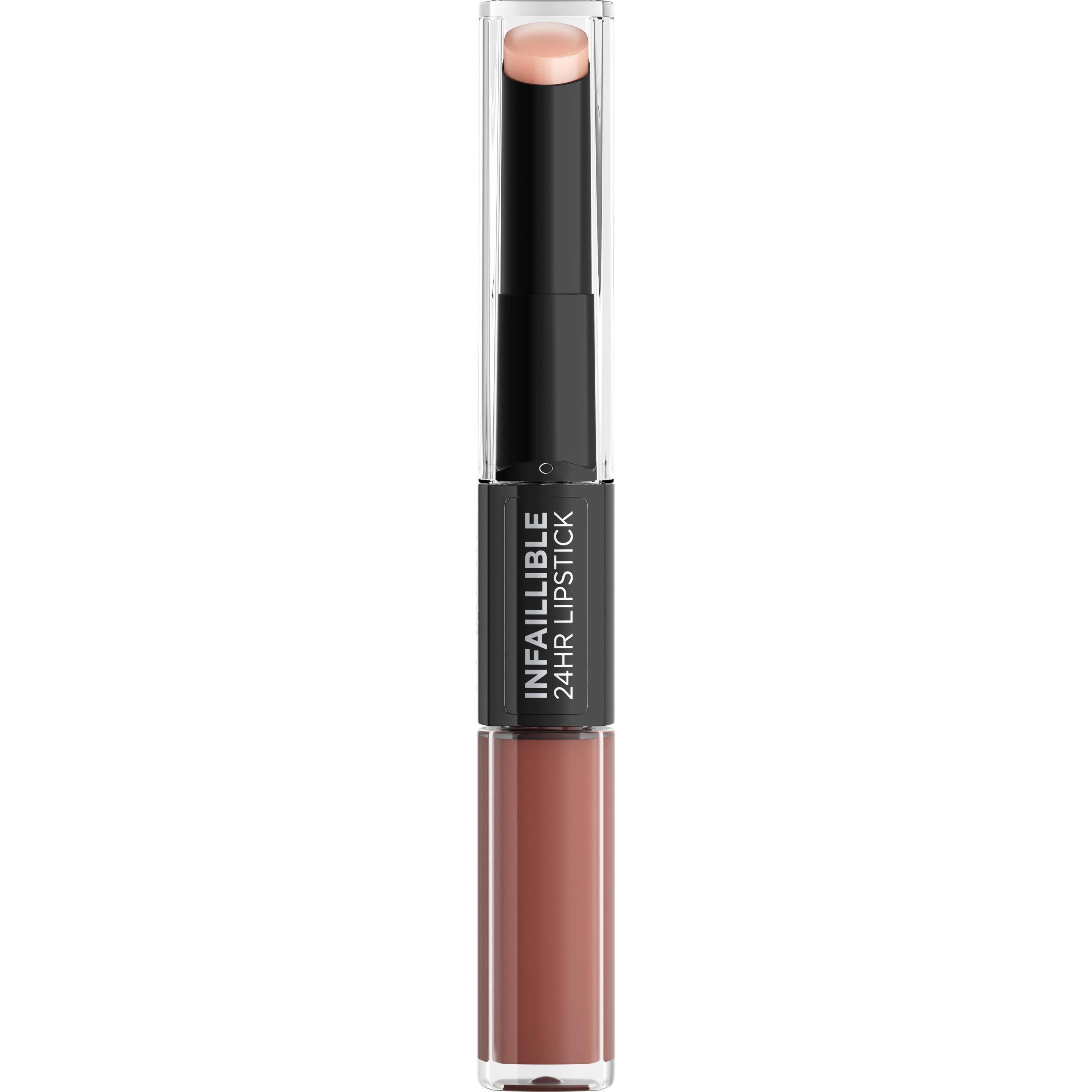 L'Oréal Paris, Lippenstift + lipgloss, Onfeilbare 2-staps (101 Eeuwig Parijs)
