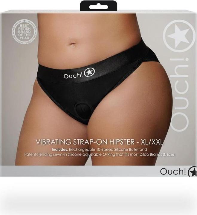 Produktbild Ouch! Vibrating Strap-on Hipster - XL/XXL