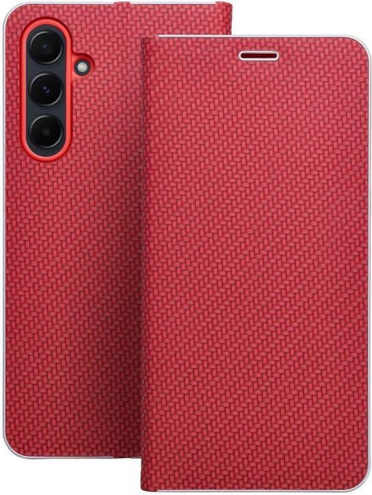 Actual product image OEM Book case LUNA Book Carbon for SAMSUNG A56 5G red (Samsung Galaxy A56)