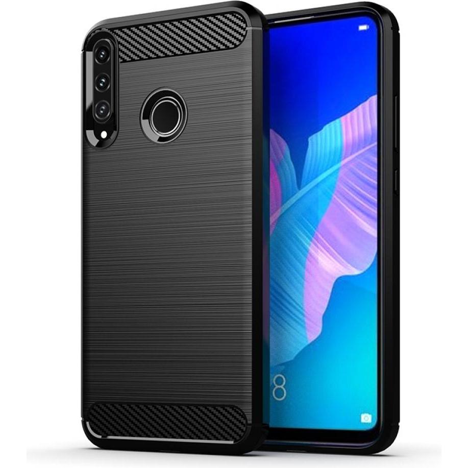 Thumbnail - Screenguard Huawei P40 Lite E Hülle Carbon Brushed Soft TPU (Huawei P40 Lite E), Smartphone Hülle, Schwarz