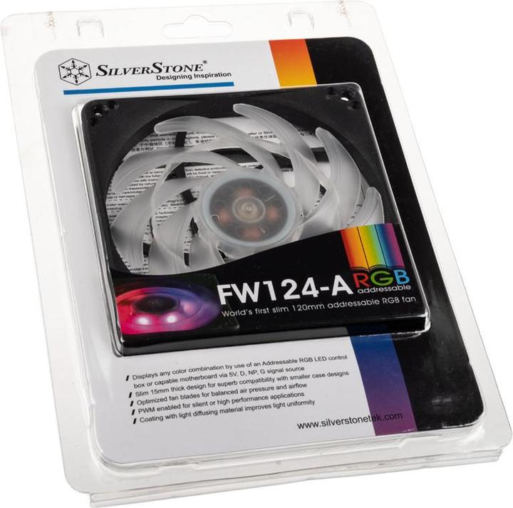 Actual product image Silverstone SST-FW124-ARGB FW Series PWM (120 mm, 1x)