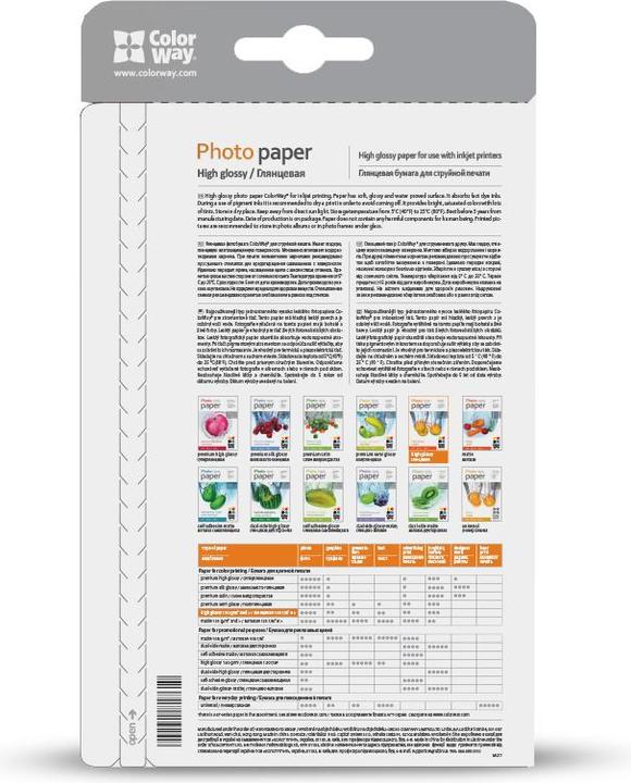 Immagine prodotto Colorway Carta fotografica ad alta lucentezza (230 g/m², 4 x 6 cm, 100 x)