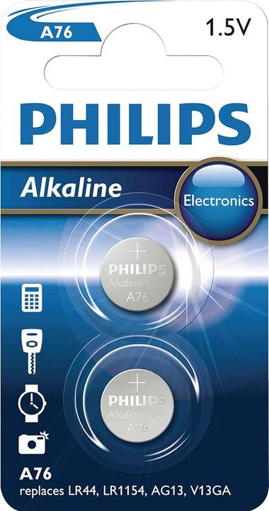 Produktbild Philips Buttoncell (1) A76/01B (1 Stk., LR44, 145 mAh)