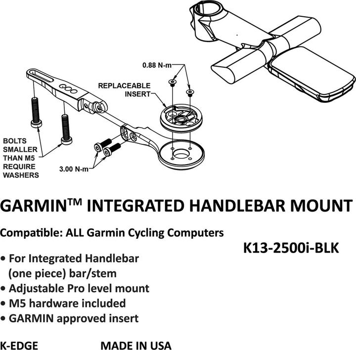 Actual product image K-Edge GARMIN IHS Mount