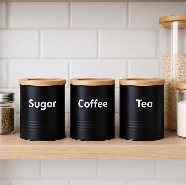 Productafbeelding Relaxdays Vorratsdosen 3er Set Kaffee Tee Zucker (1 l)