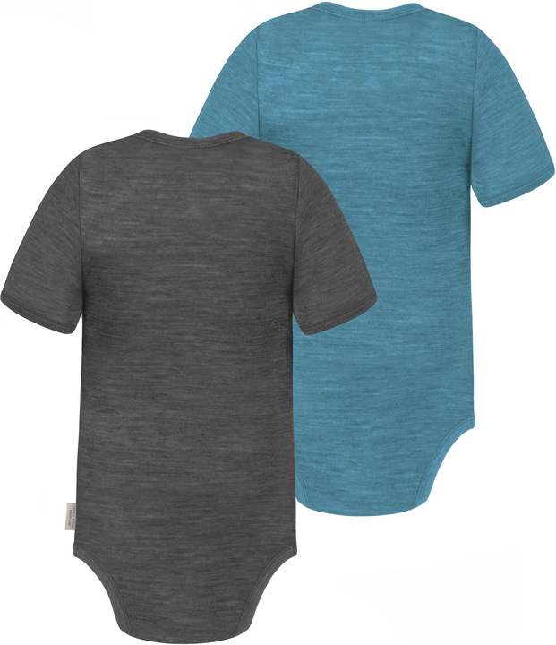 Actual product image Normani Set of 2 baby merino bodysuit short sleeves "Tauranga" - 9293 (62)
