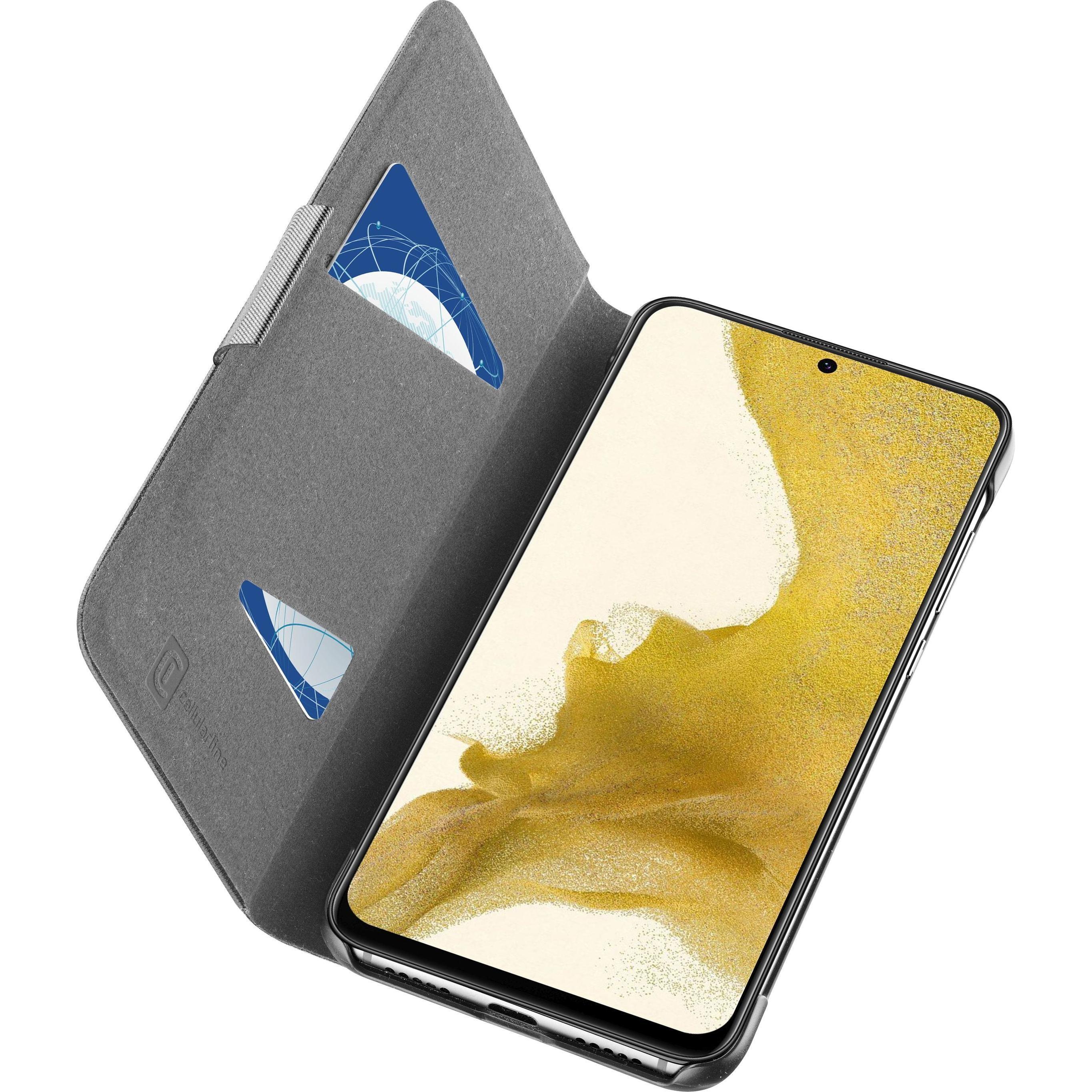 Cellularline Book Case (Samsung Galaxy S23 Ultra), Smartphone Hülle, Schwarz