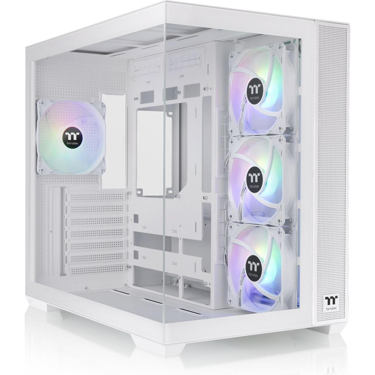 Thermaltake View 380 TG ARGB (Mini-ITX, mATX, ATX), PC Gehäuse, Weiss