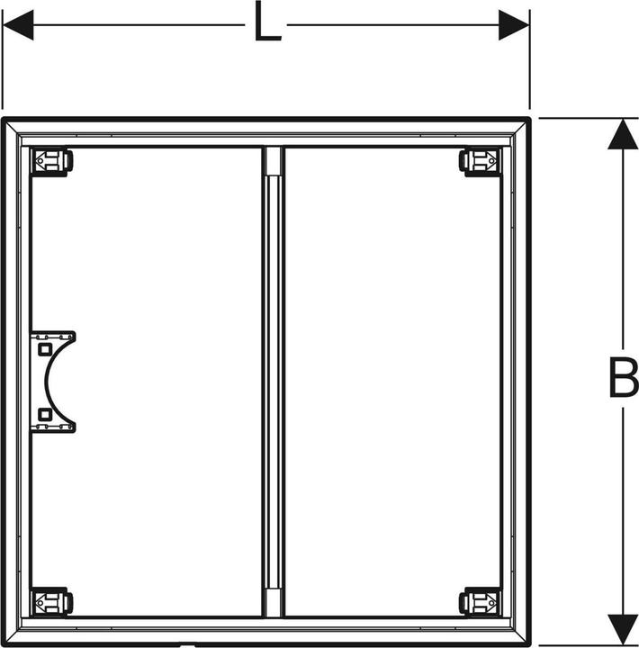 Produktbild Geberit Installationsrahmen fr Setaplano 90 x 90 cm 154.470.00.1