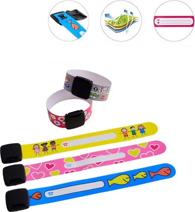 I Am Creative Kinder Notfall ID Armband Sicherheits Adress Armband 8er Set
