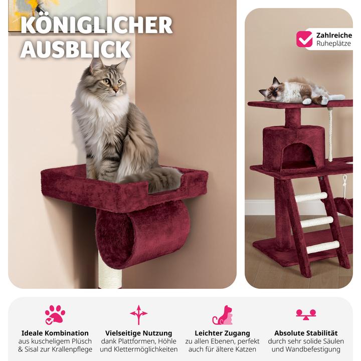 Immagine prodotto tectake Marcel (141 cm, Rosso vino)