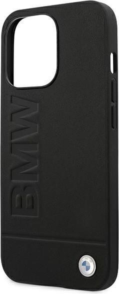 Produktbild BMW Etui BMHCP14LSLLBK iPhone 14 Pro 6,1" czarny/black Leather Stamp (Apple iPhone 14 Pro)