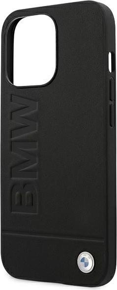 Image du produit BMW Étui BMHCP14LSLLBK iPhone 14 Pro 6,1" czarny/black Leather Stamp (Apple iPhone 14 Pro)