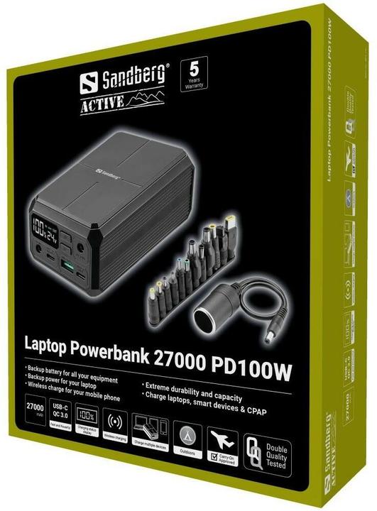 Produktbild Sandberg Laptop Powerbank (27000 mAh, 99.90 Wh)