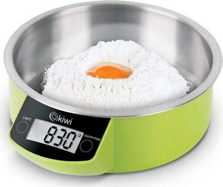 Actual product image Kiwi digital kitchen scale 5kg stainless steel bowl