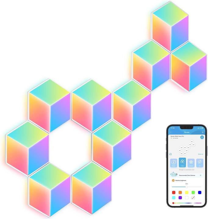 Productafbeelding Govee Glide Hexa Pro paneelarmatuur, 10s, RGBIC