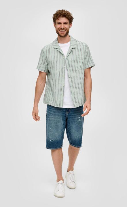 Immagine prodotto S.Oliver Hemd Resort Fit: Kurzarmhemd aus Leinenmix (L)
