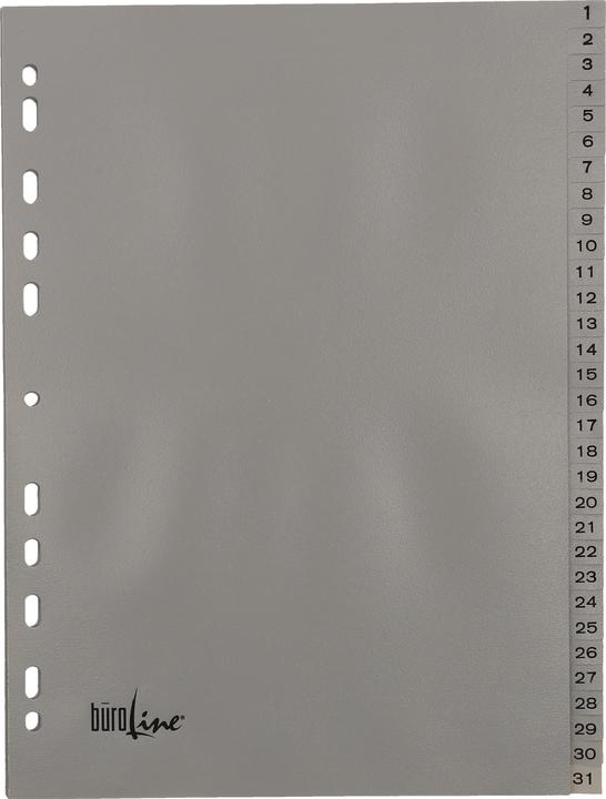 Produktbild BüroLine Register PP grau A4