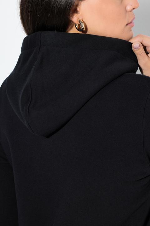 Produktbild Ulla Popken Hoodie, Rippbündchen, Kapuze, Langarm (54)