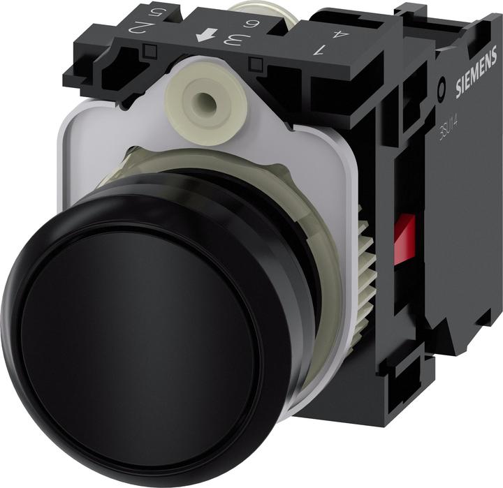 Actual product image Siemens Pushbutton 22mm black 1NC