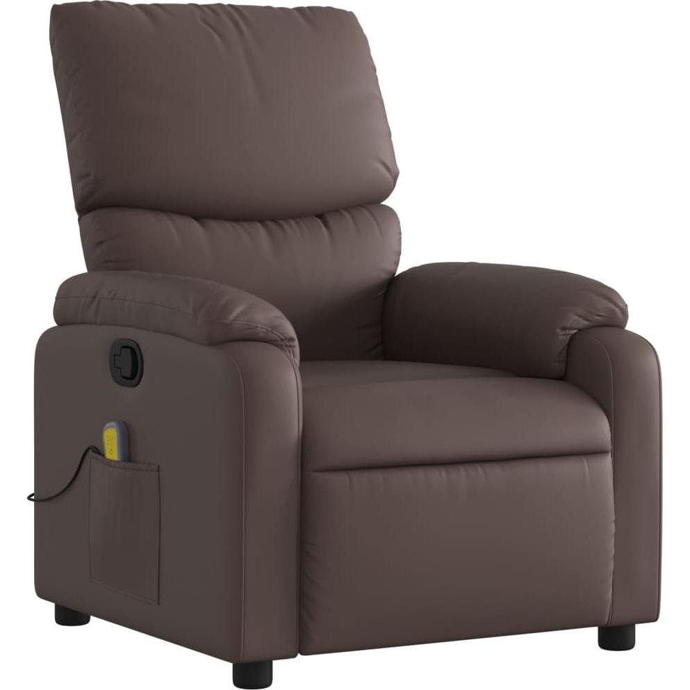 VidaXL, Massageliege + Massagesessel, Massagesessel Braun Kunstleder,Farbe: Braun,Material