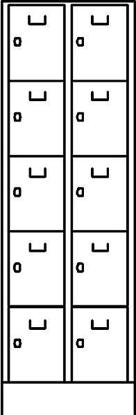Image du produit Wolf Système de casier et de garde-robe (80 cm, 185 cm)