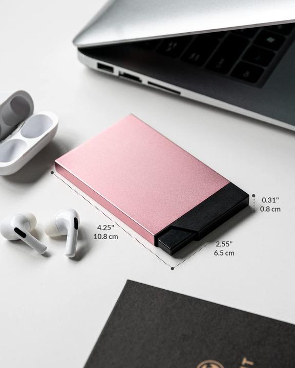 Produktbild Only-Bags.Store Kreditkartenetui Metall RFID/NFC Schutz Slim Case Karten Automatisches Pop Up Kartenetui