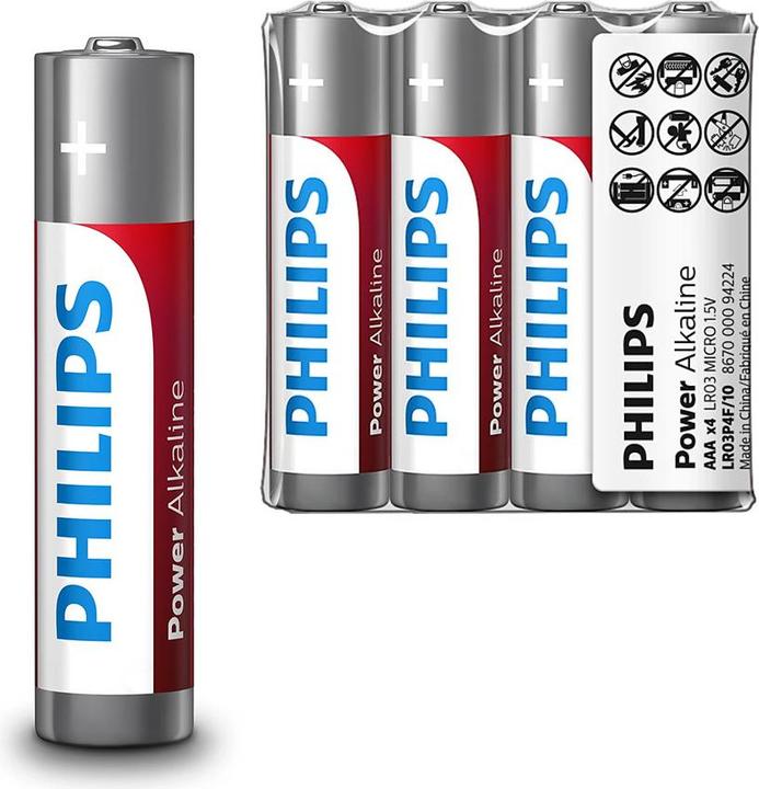 Actual product image Philips Battery LR03P4F/10 (4 pcs., AAA)