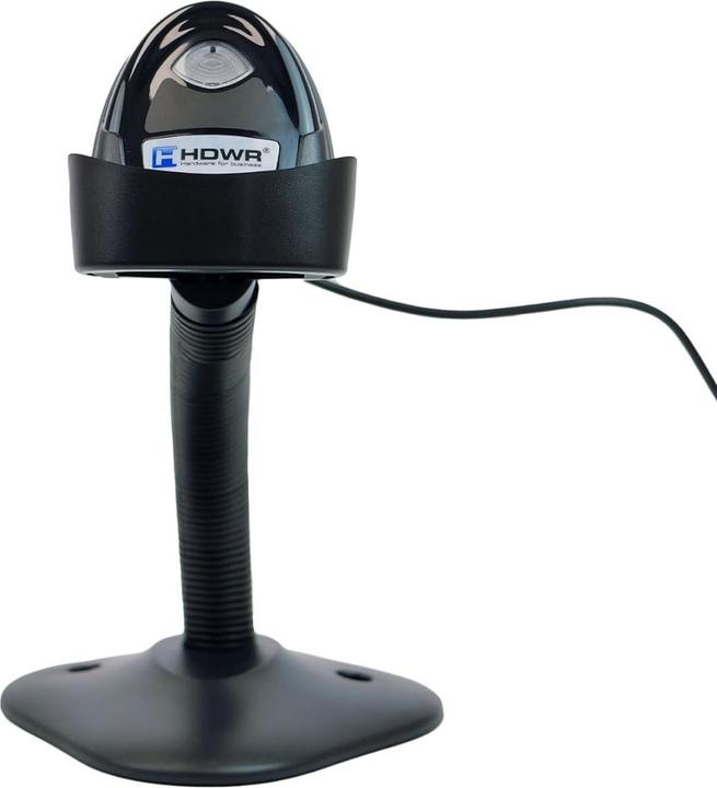 Produktbild HDWR Aztec QR-code en barcodelezer met standaard, USB bedraad, virtuele COM, automatische scan HD870A (1D-Barcodes, 2D-Barcodes)