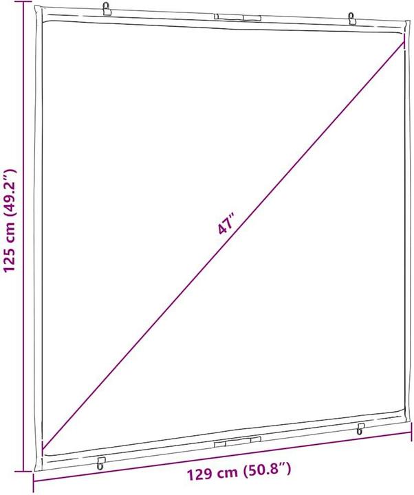 Produktbild vidaXL Beamer Leinwand Wandhängend 67 Zoll 1:1 Projektionswand Leinwand (67", 1:1)