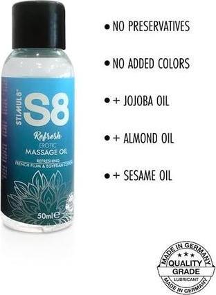 Actual product image Stimul8 S8 Massage Oil 50ml (50 ml)
