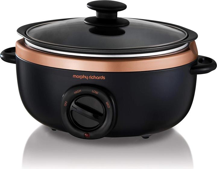 Produktbild Morphy Richards Slow Cooker Sear&Stew 3.5L matt schwarz/ rosegold