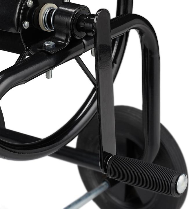 Image du produit Relaxdays Chariot à tuyaux en métal, avec roues (60 m)