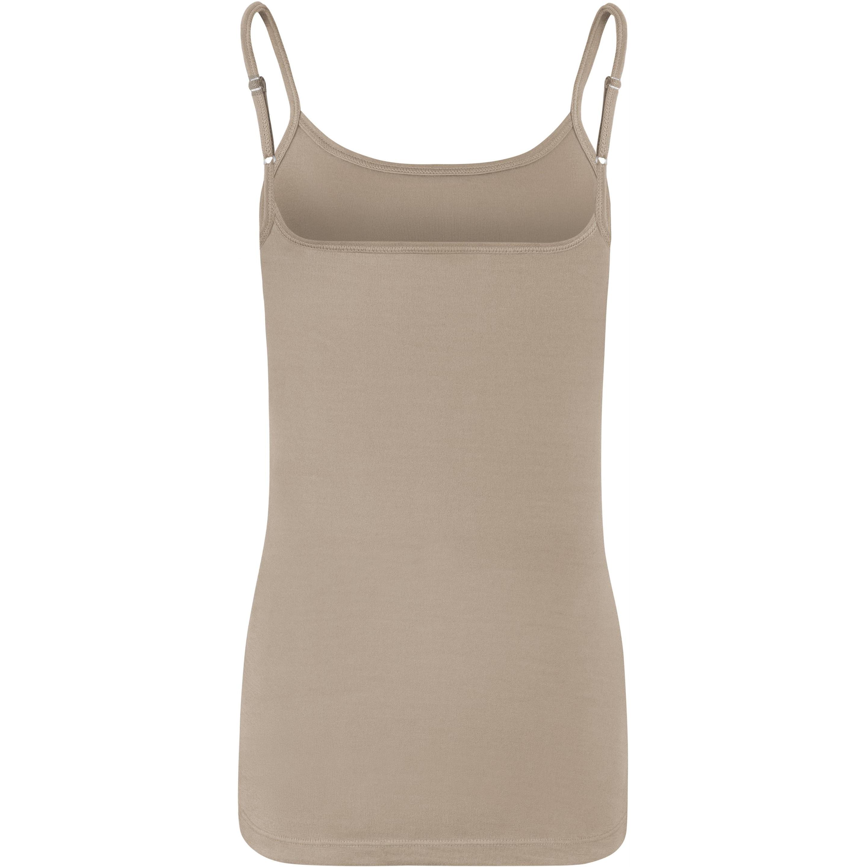 Normani, Damen, Shirt, Damen Merino Top mit Spagettiträgern „Kyneton" - 9673, Beige, (XXL)