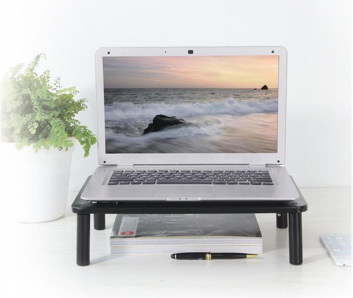 Image du produit Techly Tablette pour moniteur / ordinateur portable, noir, 370 x 235 x 120 mm (Tables, 20 kg)