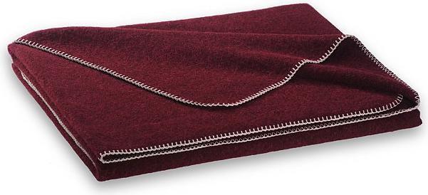 Steiner 1888 Wolldecke "Alina" 150x190cm brombeer (145 x 190 cm)