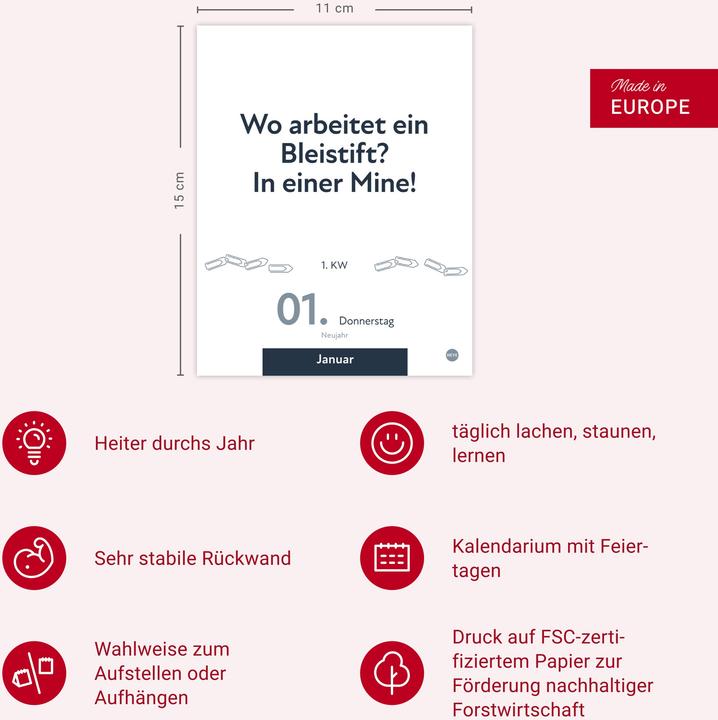 Actual product image Die besten Sprüche für lange Bürotage Tagesabreisskalender 2026 (11 x 14 cm)