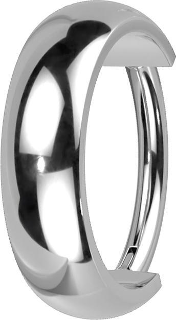 Image du produit Star Piercing Micro anneau segment pliable argent large arrondi (Titane, sans laiton)