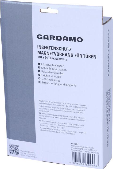 Image du produit Siena Garden Fliegengitter Magnet Tür schwarz 110 x 240 cm zuschneidbar (110 x 240 cm)